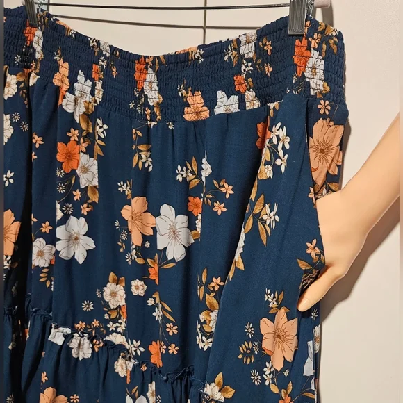 Torrid Mini Challis Smocked Waist Ruffle Edge Skirt Size 3X NEW - Picture 7 of 13